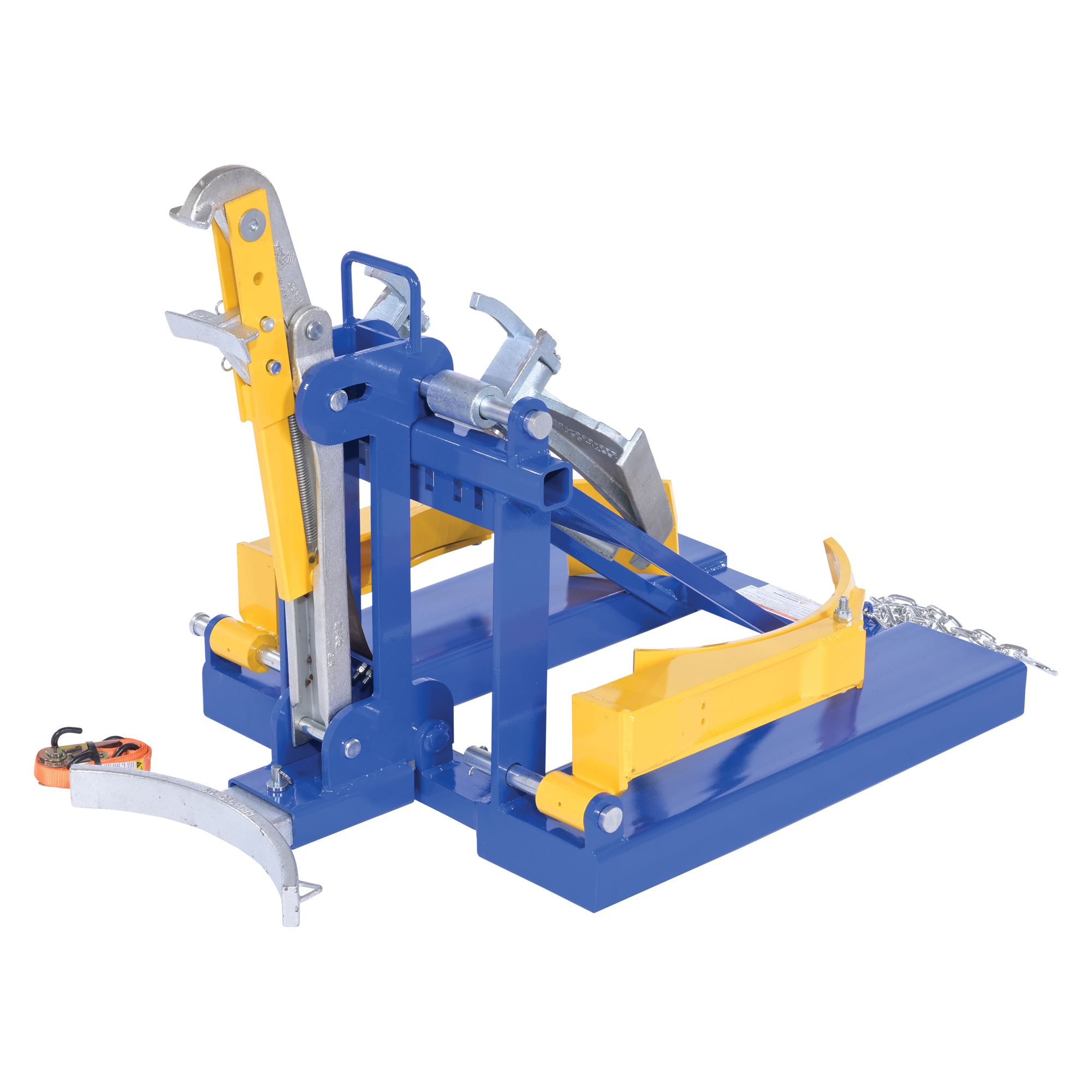 Vestil Steel Deluxe Combination Fork Mounted Drum Lifter — 56-1/4in. x 29in. x 30-1/8in., 1000-Lb. Capacity, Blue, Model# DFDL-3